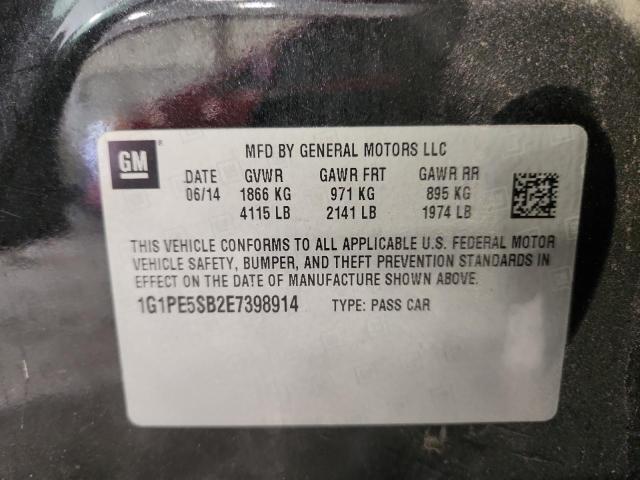 2014 CHEVROLET CRUZE LT - 1G1PE5SB2E7398914