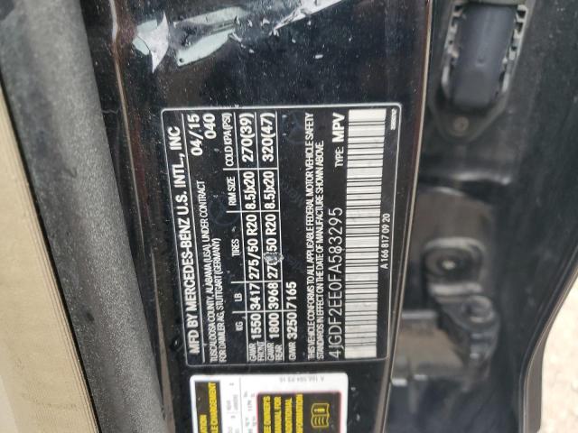 2015 MERCEDES-BENZ GL 350 BLU - 4JGDF2EE0FA583295