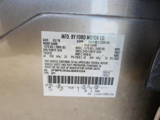 2018 FORD EDGE TITAN 2FMPK3K94JBB93304