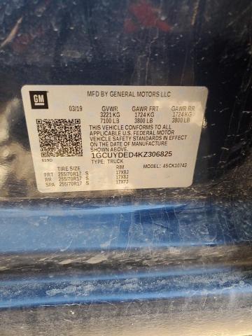 2019 CHEVROLET SILVERADO - 1GCUYDED4KZ306825