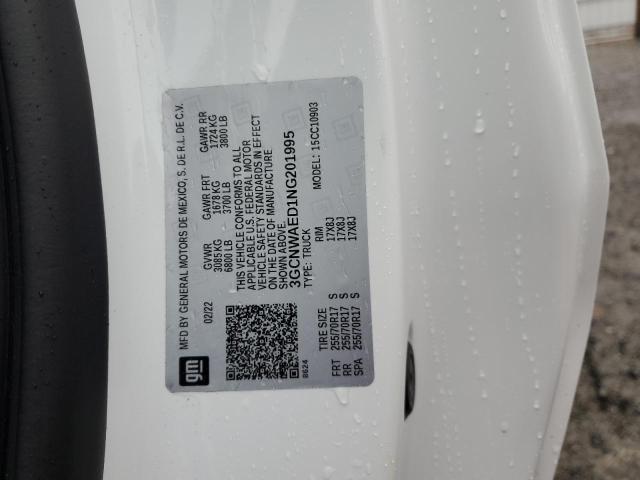 2022 CHEVROLET SILVERADO 3GCNWAED1NG201995