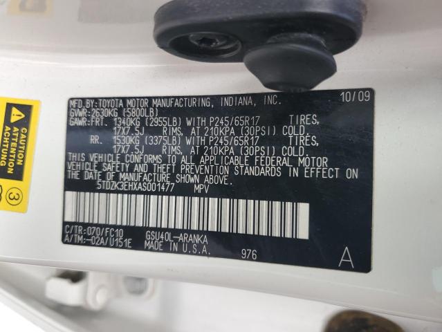 2010 TOYOTA HIGHLANDER #3285091394