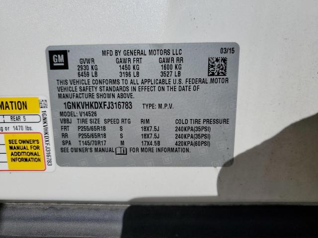 2015 CHEVROLET TRAVERSE L - 1GNKVHKDXFJ316783