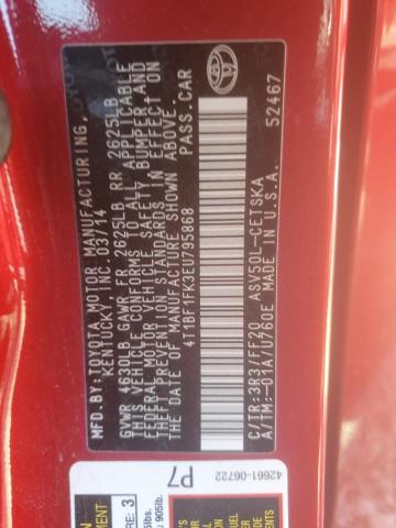 2014 TOYOTA CAMRY L - 4T1BF1FK3EU795868