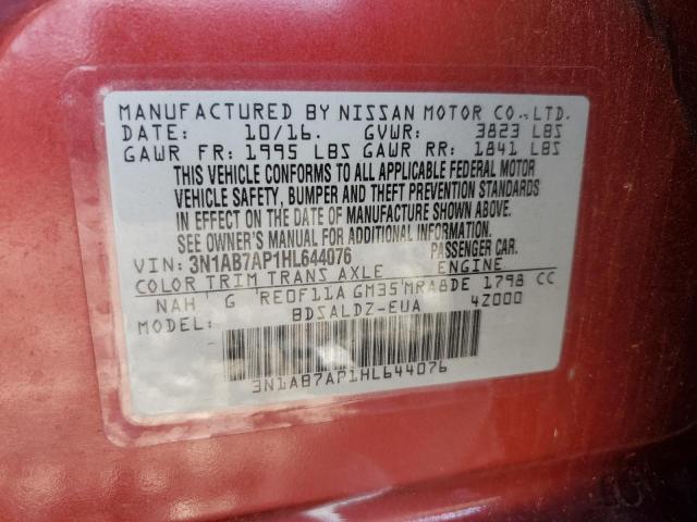 2017 NISSAN SENTRA S #3294627036