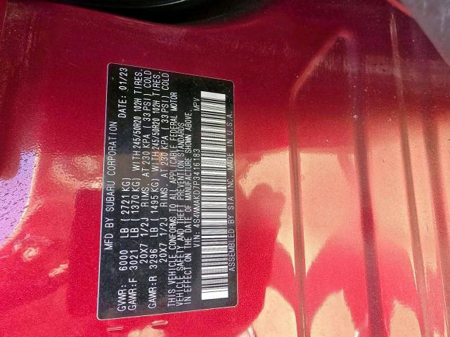 2023 SUBARU ASCENT LIM - 4S4WMAKD7P3416183