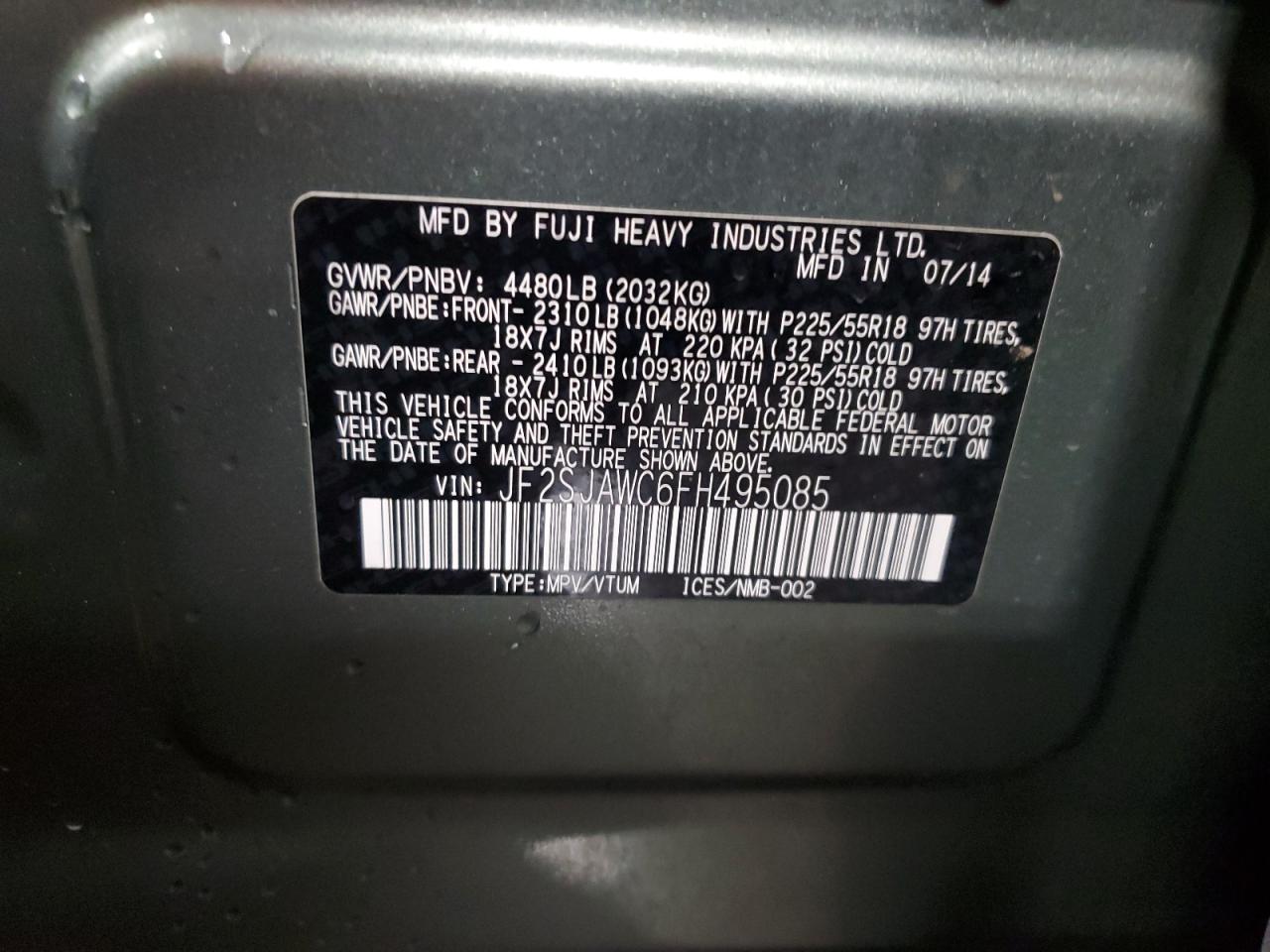 SUBARU FORESTER 2.5I TOURING