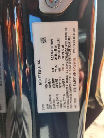 2022 TESLA MODEL 3 - 5YJ3E1EB4NF186486