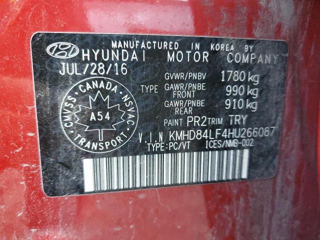 2017 HYUNDAI ELANTRA SE KMHD84LF4HU266087