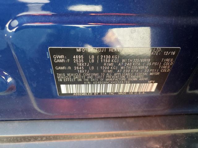 2017 SUBARU OUTBACK 2. #3303937704