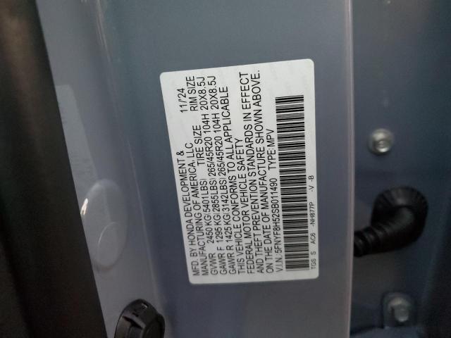 2025 HONDA PASSPORT EXL 5FNYF8H52SB011490