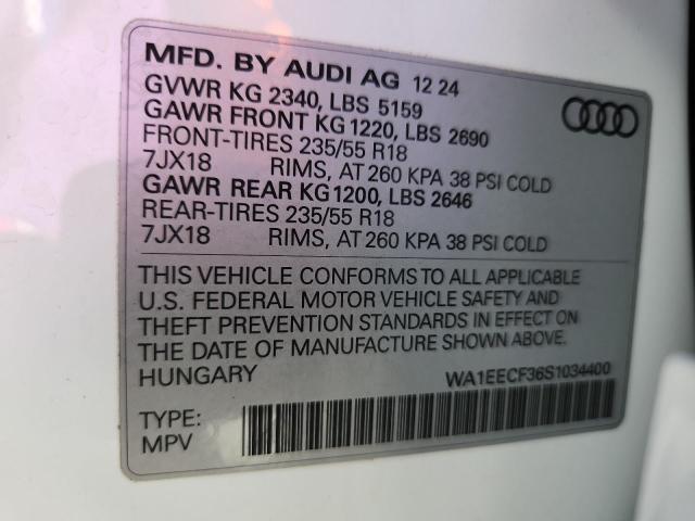2025 AUDI Q3 PREMIUM - WA1EECF36S1034400