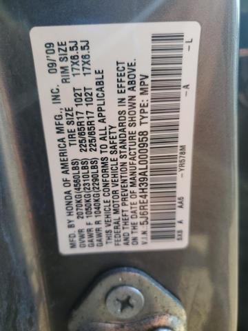 2010 HONDA CR-V LX - 5J6RE4H39AL000958