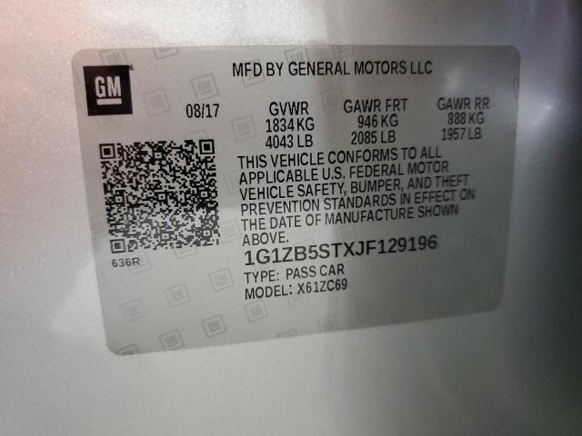 2018 CHEVROLET MALIBU LS 1G1ZB5STXJF129196