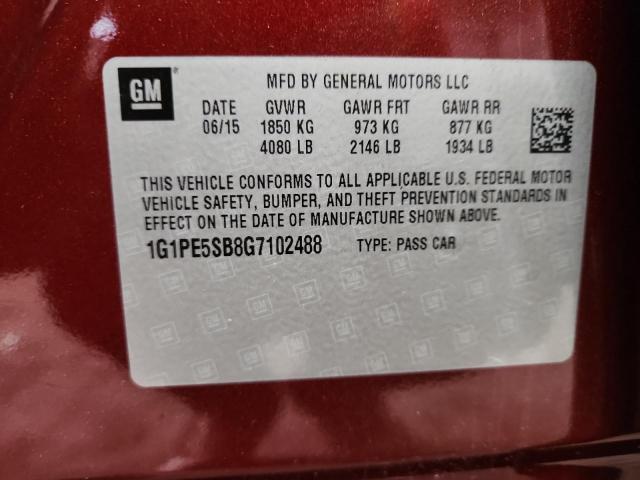 2016 CHEVROLET CRUZE LIMI - 1G1PE5SB8G7102488