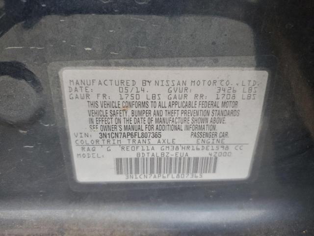 2015 NISSAN VERSA SV - 3N1CN7AP6FL807365