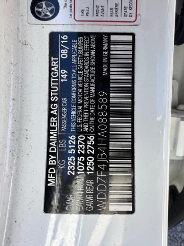 2017 MERCEDES-BENZ E 300 WDDZF4JB4HA088589