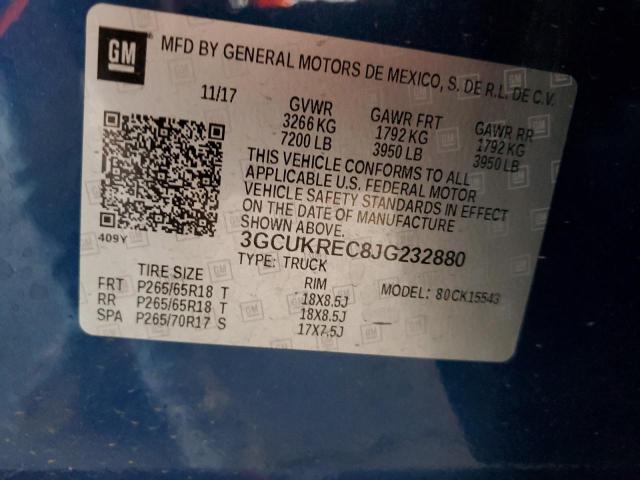 2018 CHEVROLET SILVERADO #3296245447