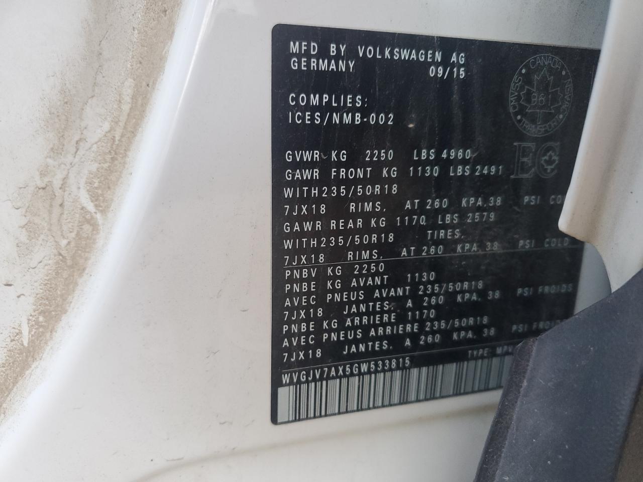 VOLKSWAGEN TIGUAN COMFORTLINE