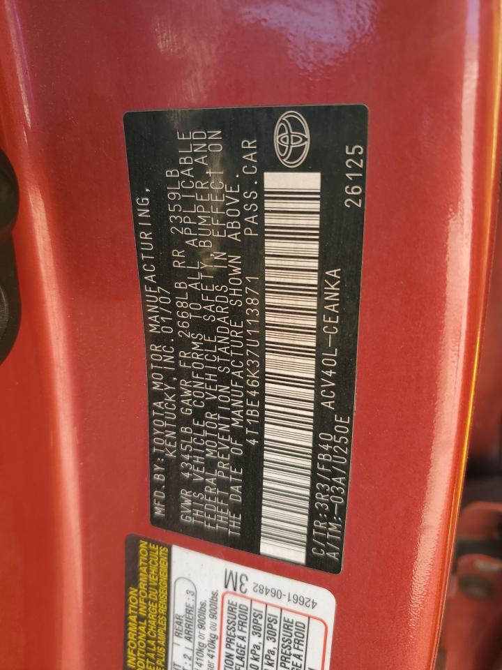 Lot #3277492635 2007 TOYOTA CAMRY CE