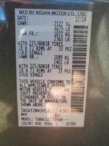 2015 NISSAN ROGUE S - 5N1AT2MV3FC812490
