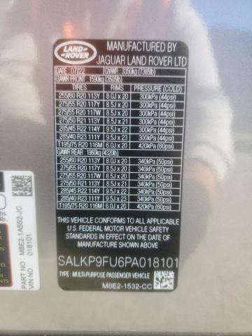 2023 LAND ROVER RANGE ROVE - SALKP9FU6PA018101