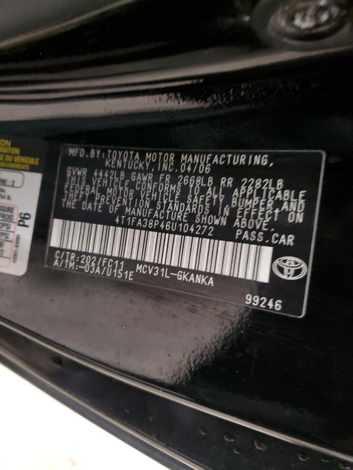 Lot #3277079154 2006 TOYOTA CAMRY SOLA