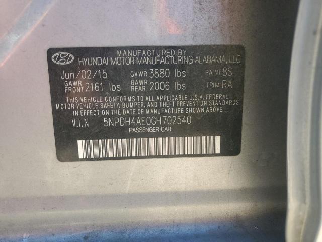 2016 HYUNDAI ELANTRA SE - 5NPDH4AE0GH702540