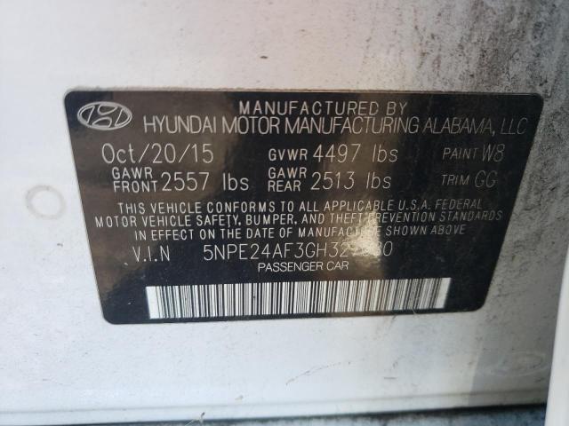 2016 HYUNDAI SONATA SE 5NPE24AF3GH327080