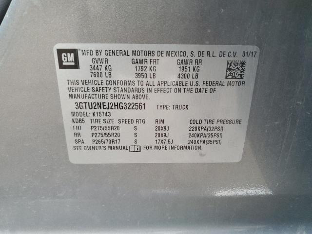 2017 GMC SIERRA K15 - 3GTU2NEJ2HG322561