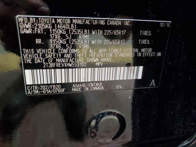 2017 TOYOTA RAV4 LE 2T3BFREVXHW553102