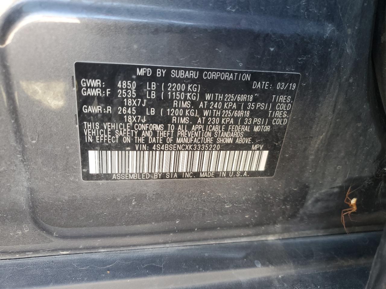 SUBARU OUTBACK 3.6R LIMITED