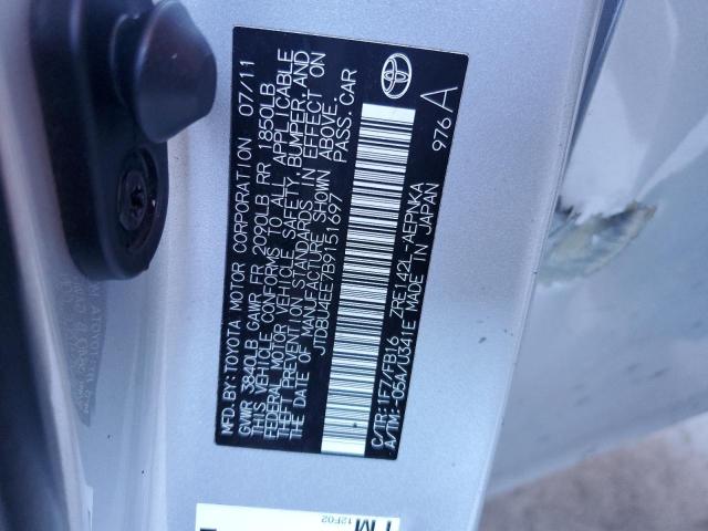 2011 TOYOTA COROLLA BASE - JTDBU4EE7B9151697