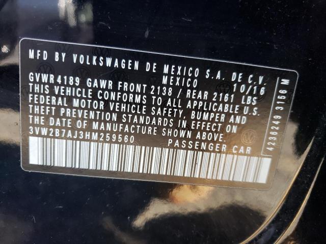 2017 VOLKSWAGEN JETTA S #3266809936