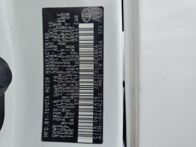 2015 TOYOTA COROLLA L - 2T1BURHE1FC416087