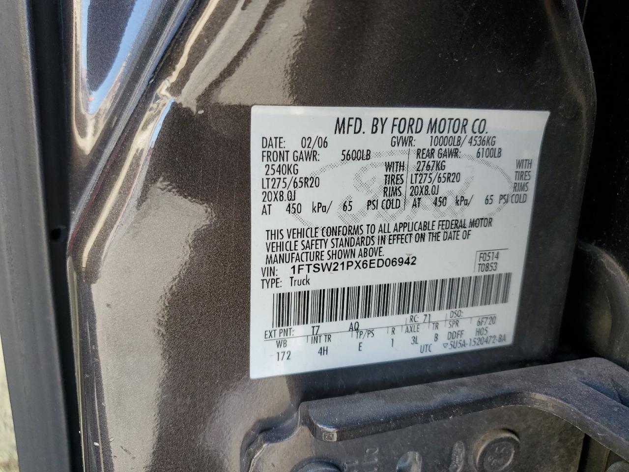 Lot #3285142391 2006 FORD F250 SUPER