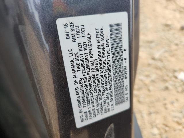 2016 HONDA ODYSSEY SE 5FNRL5H35GB098920