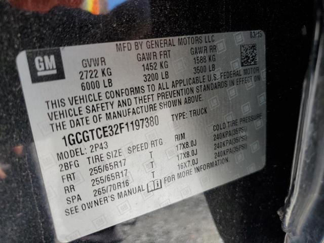 2015 CHEVROLET COLORADO Z 1GCGTCE32F1197380