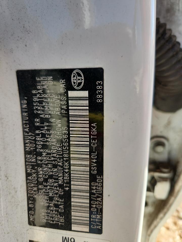 Lot #3285735653 2008 TOYOTA CAMRY XLE