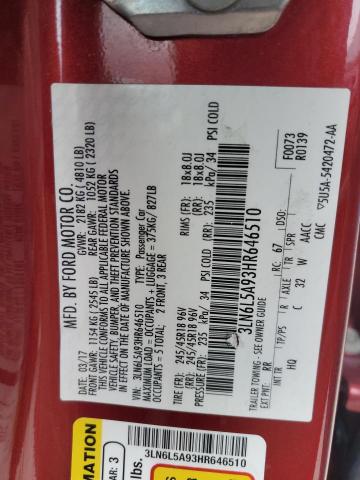 2017 LINCOLN MKZ PREMIE 3LN6L5A93HR646510