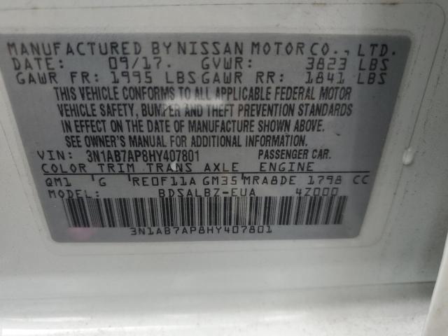 2017 NISSAN SENTRA S #3285705649