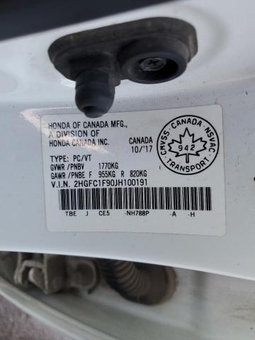 2018 HONDA CIVIC TOUR - 2HGFC1F90JH100191