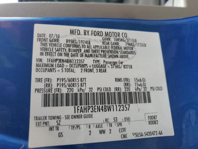 2011 FORD FOCUS S #3287804090