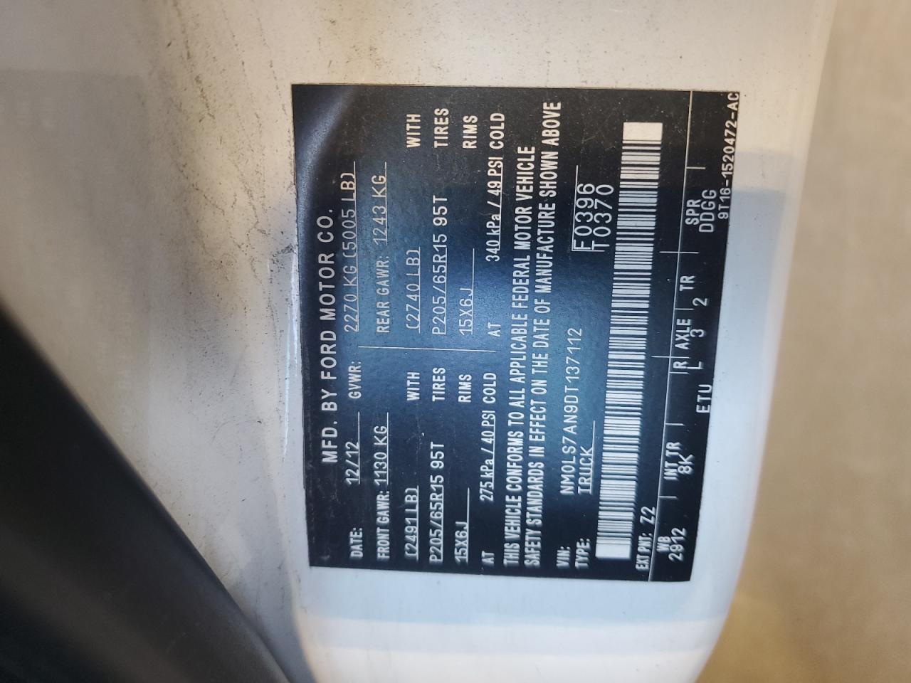 FORD TRANSIT CONNECT XL