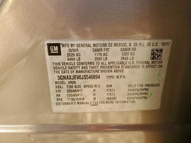 2018 CHEVROLET EQUINOX LT #3296385659