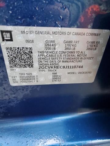 2018 CHEVROLET SILVERADO #3296314415