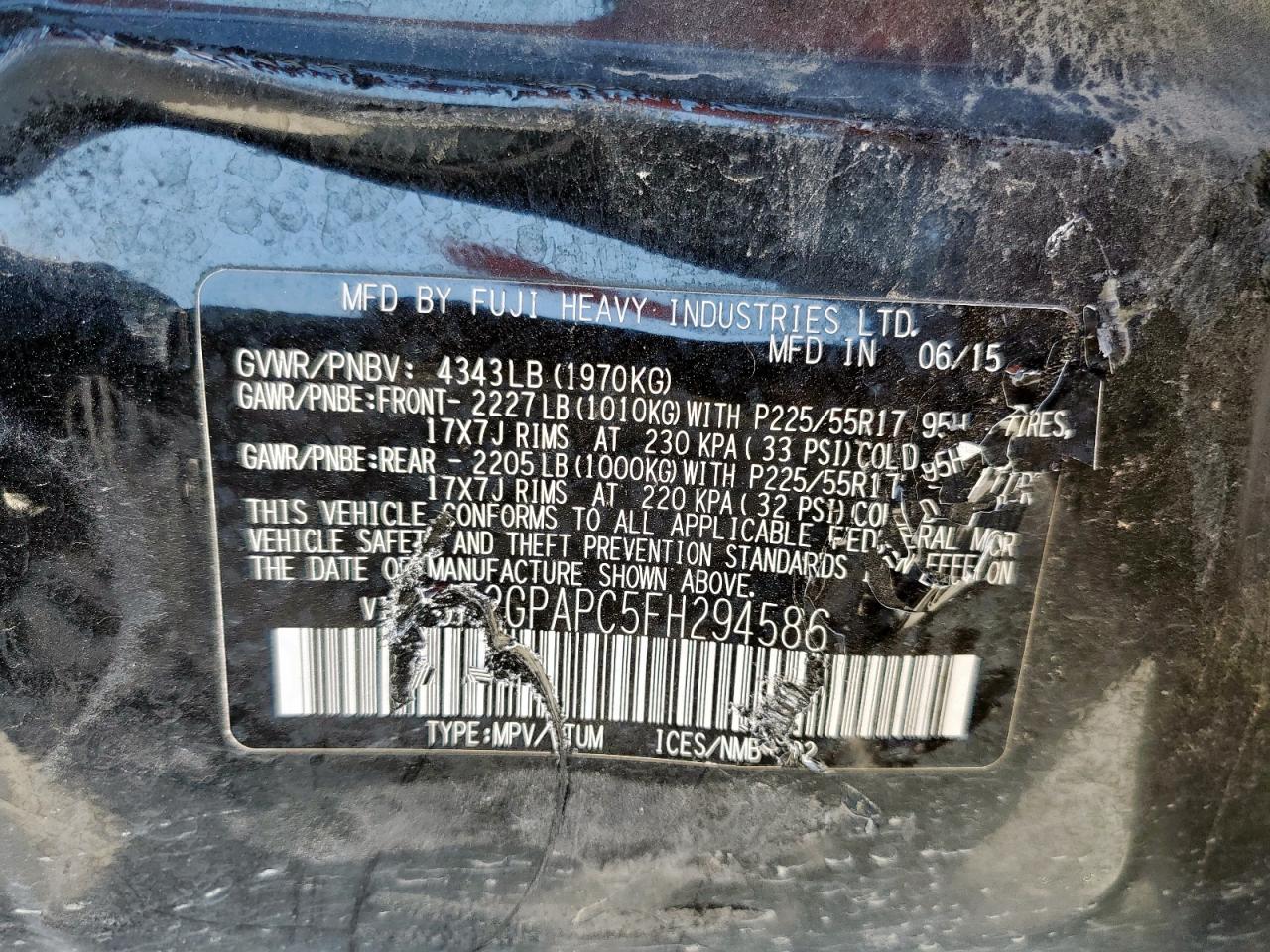 SUBARU XV 2.0 LIMITED