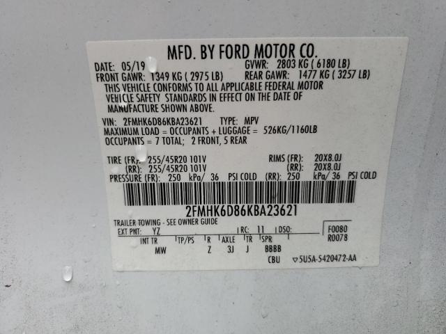 2019 FORD FLEX LIMIT #3297988041