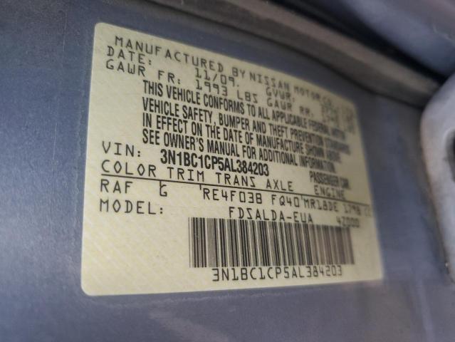 2010 NISSAN VERSA S - 3N1BC1CP5AL384203