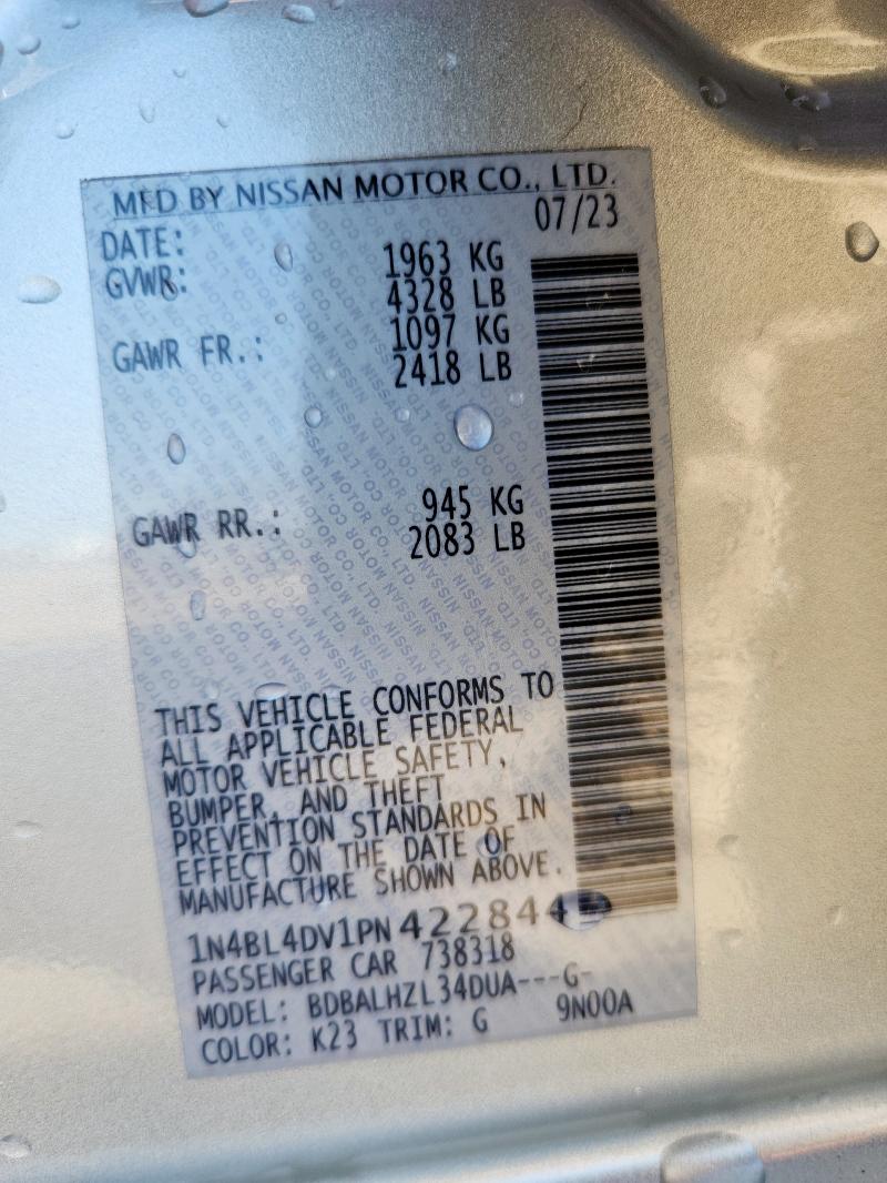 2023 NISSAN ALTIMA SV - 1N4BL4DV1PN422844